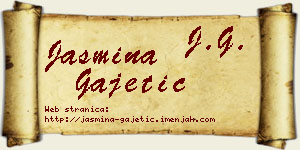 Jasmina Gajetić vizit kartica